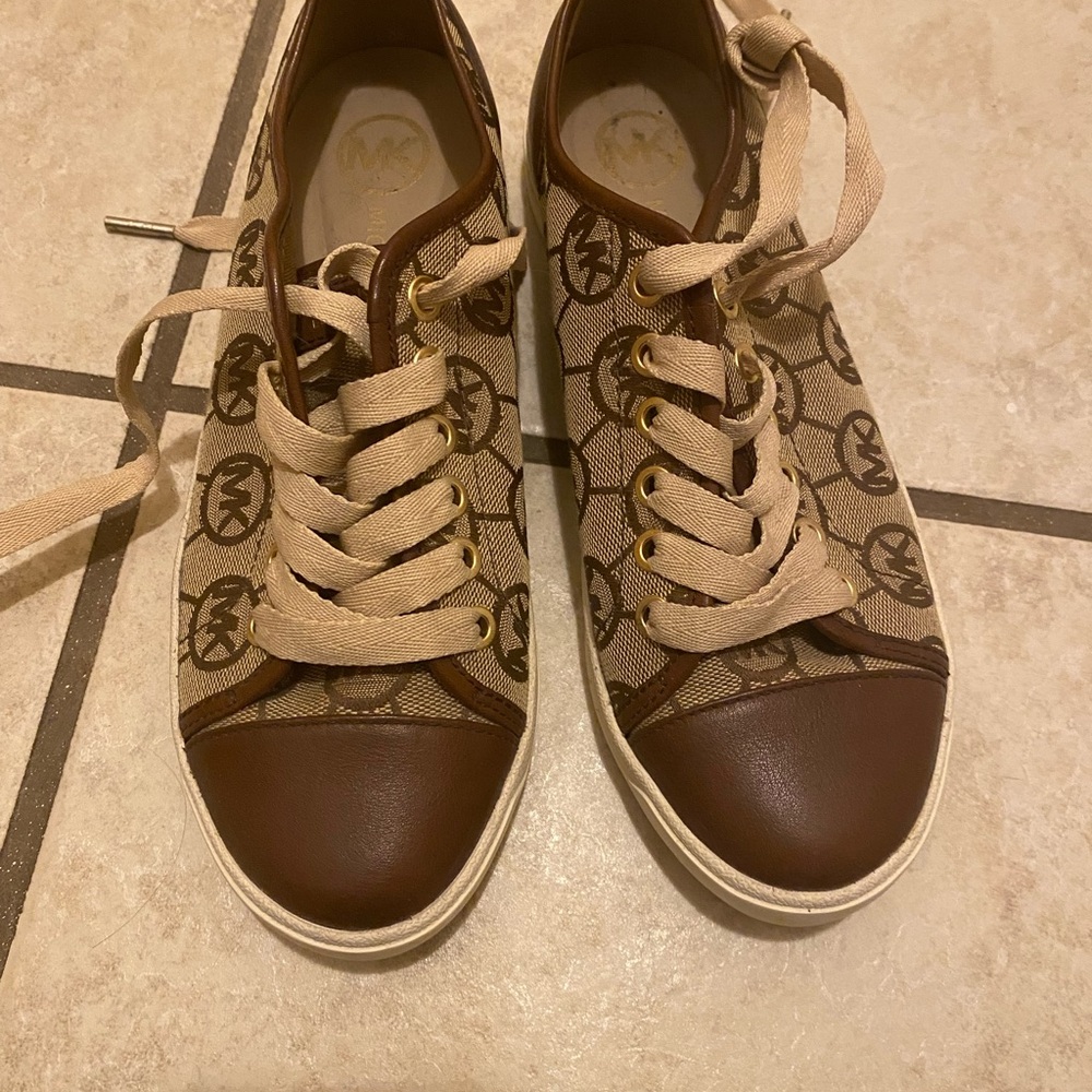 Michael Kors Brown and Tan Sneakers